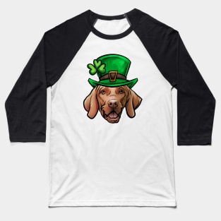 St Patricks Day Vizsla Baseball T-Shirt